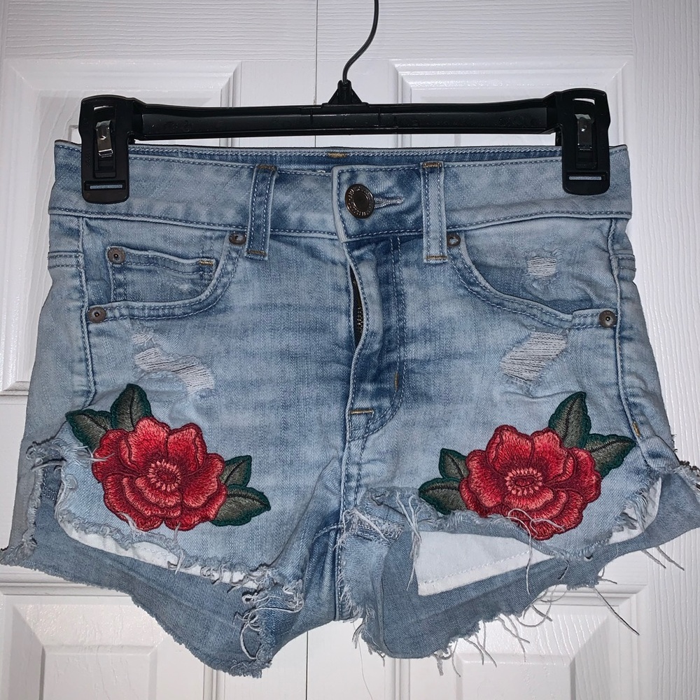 Floral Jean Shorts
